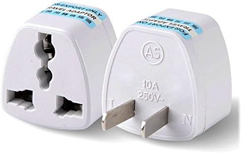 ANRANK UAE25010AK 2 Packs High Performance Universal UK/EU/AU to US Adapter Travel Power Plug Adapter Converters