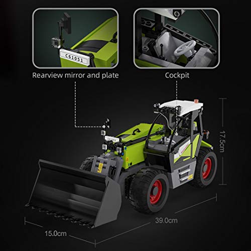Mocdiy Technik Teleskoplader Fahrzeug Bausteine, 2.4Ghz RC Baufahrzeug Bauset mit Motoren, 1469Teile Technik… – Bild 5