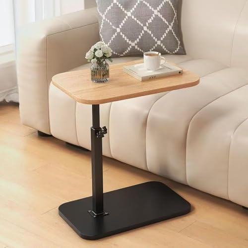 AHSBND Side Table Lifting Laptop Desk: C Shaped End Tables Adjustable Height 360° Swivel Tabletop That Slide Under Bedside Nursing for Coffee Couch Sofa Bathtub (lifting wood color) AHSBND Side Table Lifting Laptop Desk: C Shaped End Tables Adjustable Height 360° Swivel Tabletop That Slide Under Bedside Nursing for Coffee Couch Sofa Bathtub (lifting wood color)