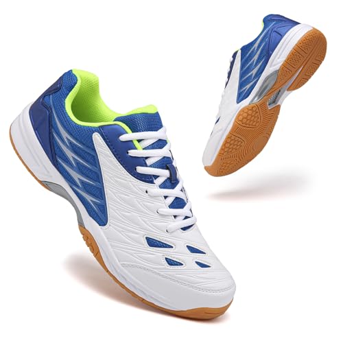 Tennis Shoes Lightweight Pickleball All Court Shoes Indoor Outdoor Badminton Sneaker with Arch Support Court Training Blue