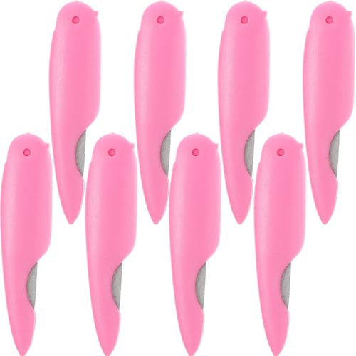 iplusmile 8 Limas de Uñas Plegables Pequeñas de Doble Cara Juego de Pulidores de Uñas Rosa Lavables para Manicura y Pedicura Profesional Herramienta Portátil para Cuidado de Manos y Pies