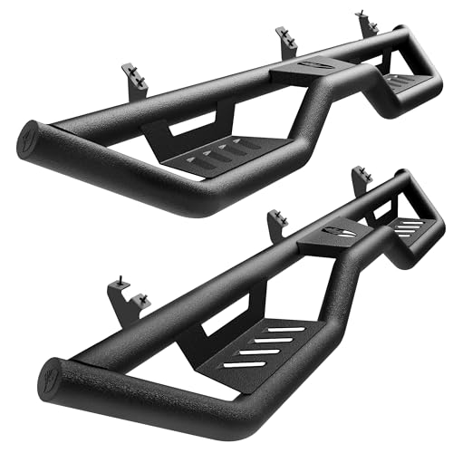 Tyger Auto Tyger Kobra Running Boards Compatible with 2024-2026 Toyota Tacoma (Fits Hybrid) | Double Cab | TG-KB2T25002 | Textured Black Drop Step Rail