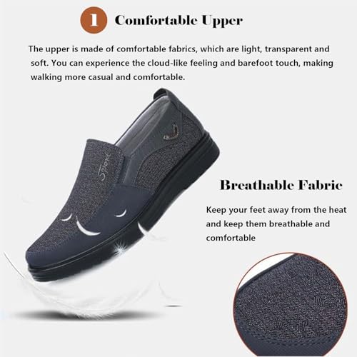 bumuam Men's Shoes Loafers Slip on Loafer Shoes for Men Comfortable Flats Casual Shoes Soft Sneakers Extra Wide Slip on Walking Shoes for Men3