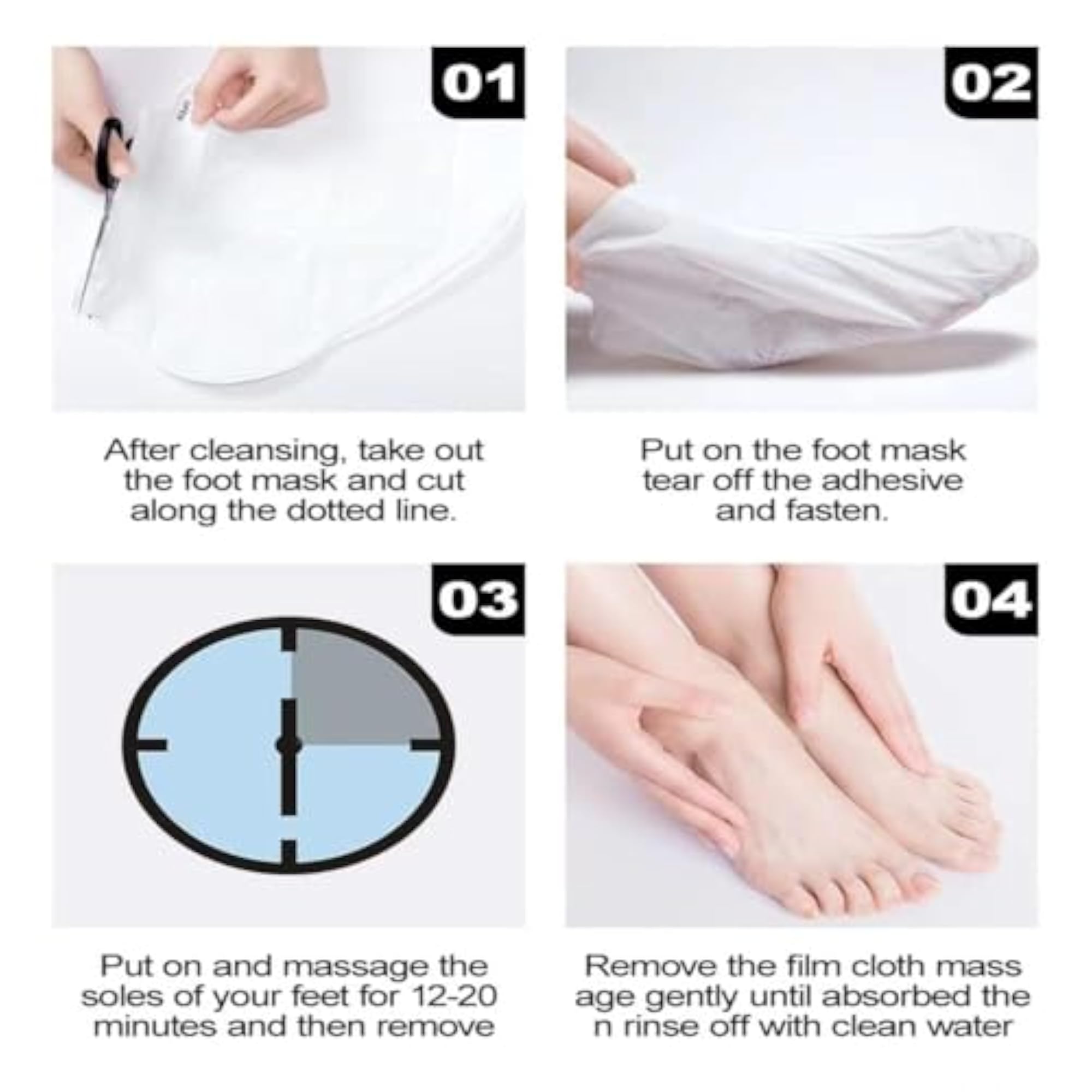 Foot Peel Mask for Dead Skin Removal, Hydrating