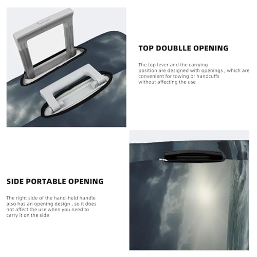 Luggage Cover Stormy Sea Travel Luggage Covers Thicker Elastic Suitcase Cover Dustproof Baggage Cover Scratch-Resistant Suitcase Cover Protector Fit 18-32 Inch Luggage Medium4