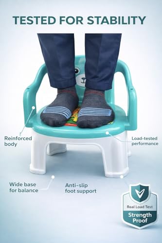 Image of MY LITTLE TOWN Kids Feeding Chair| Musical Chu Chu Chair| Baby Chair| 4-36 Months| Baby Chair| Portable| Booster seat (Sea Green with red)