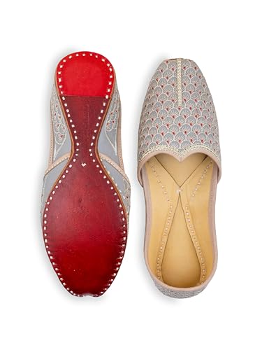 Image of KORAKARI Men's Traditional Leather Punjabi Jutti Comfortable Mojari for Men