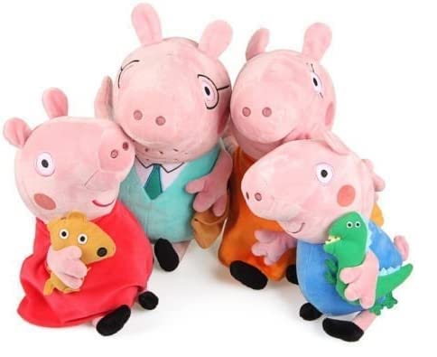 Peppa Pig Conjunto de bonecas de pelúcia da família 4 peças Papai mamãe porco george Peppa Pig