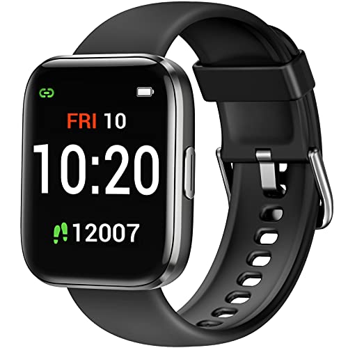 Letsfit Smartwatch, Fitnessuhr mit Schrittzähler, Fitness Tracker IP68 Wasserdicht Sportuhr Smart Watch mit Pulsuhr und Blutsauerstoff-Monitor für Damen Herren