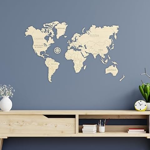 WOODEN.CITY Wooden World Map M Cover