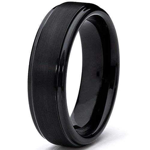 See full amazon price history chart for Moneekar Jewels Tungsten Carbide 4mm/6mm/8mm Black High Polish Centre Matte Finish Women Men Unisex Wedding Ring Comfort Fit Moneekar Jewels Tungsten Carbide 4mm/6mm/8mm Black High Polish Centre Matte Finish Women Men Unisex Wedding Ring Comfort Fit (B07P7T7J6Z) Amazon Price History, Amazon Price Tracker