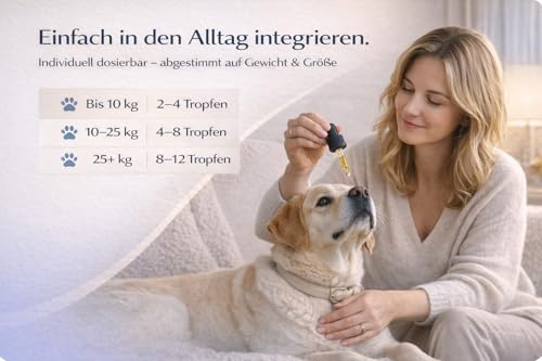 Hanföl für Hunde & Katzen 𝟏𝟎𝟎𝟎𝐦𝐠 – natürliches Beruhigungsmittel aus Hanfsamen – unterstützt Entspannung, Fellpflege & Wohlbefinden