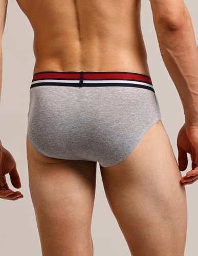 Image of U.S. Polo ASSN. Men's I006 Elasticized Waist Pure Cotton Underwear Briefs - Pack of 5