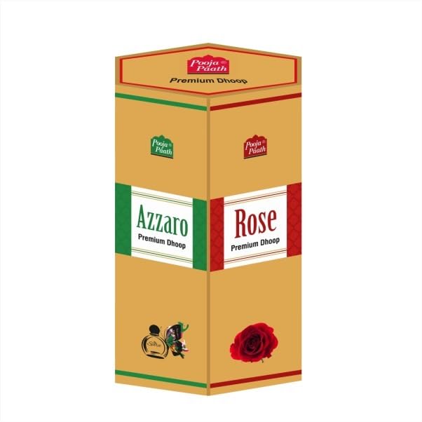 Image of Natural Fragrance Premium 6 Fragrance Drystick Dhoop for Puja, Home & Office, Meditation & Festive Fresh Vibes - Pack of 6 (Pooja Paath Azarro, Rose, Kasturi, Sindoor, Big Boss, Namaskar)