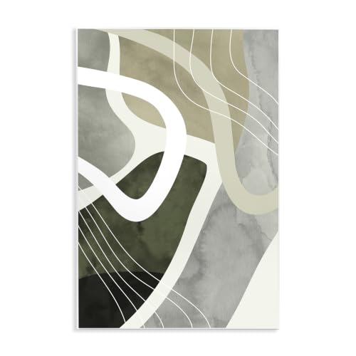 Contemporary Flowing Lines, 10 x 15 Inch Mounted Print on Wall Plaque