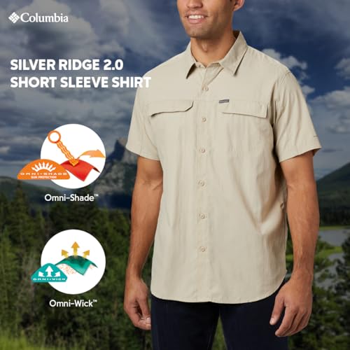 Image of Columbia Men Omni-Shade Silver Ridge 2.0 Shirt for Hiking | Trekking | Camping | Safari | Sun Protection