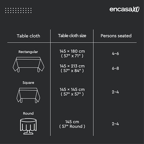 Image of Encasa XO Dining Table Cover Cloth for 4 Seater (57 inchx57 inch) | Cotton Square Dining Table Cloth - Machine Washable Rectangle Tablecover for Wedding, Party, Buffet - Big Leaves Blue