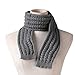 BEARUN Kids Knitted Scarf Winter Fashion Solid Color Toddler Baby Warm Scarves Wrap Neck Warmer for Girls Boys Grey