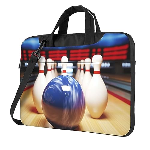 Sacoche bandoulière pc portable rembourrée et antichoc imprimé bowling