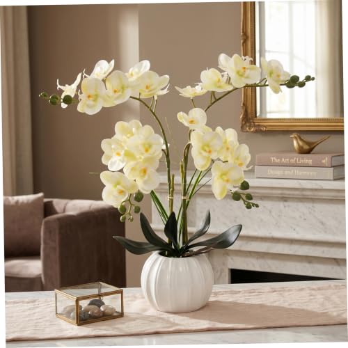 Orquídea artificial realista que soluciona la decoración de interiores sin luz natural 8