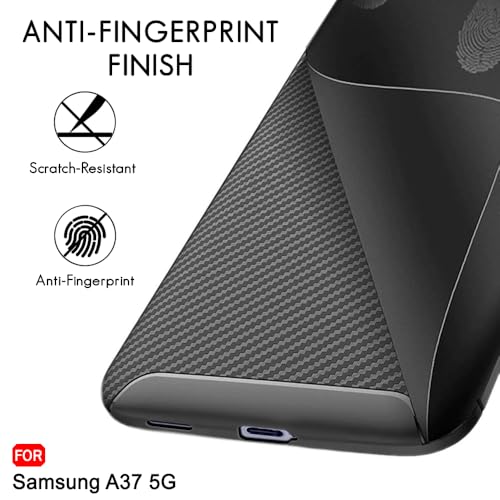 Image of TheGiftKart Rugged Carbon Fibre Armor Back Cover Case for Samsung Galaxy A37 5G / A36 5G | ShockProof & Protective | Stunning Minimalist Design Back Case Cover for Samsung A37 5G / A36 5G (TPU, Black)