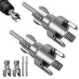2PCS Pipe Threading Tool, 1/2' & 3/4' Dual-Function Internal & External Pipe Threader Kit, Alloy Steel Thread...