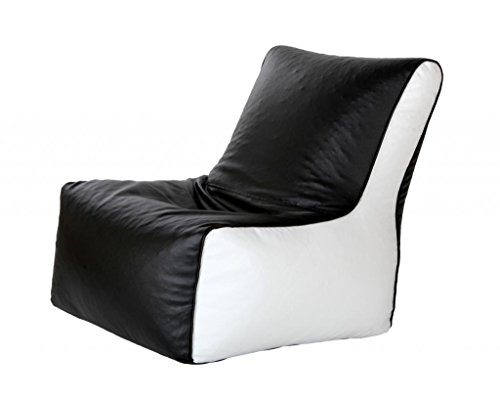 Image of Comfy Bean Chair XXL Size Black + White Without Fillers - Cover Only