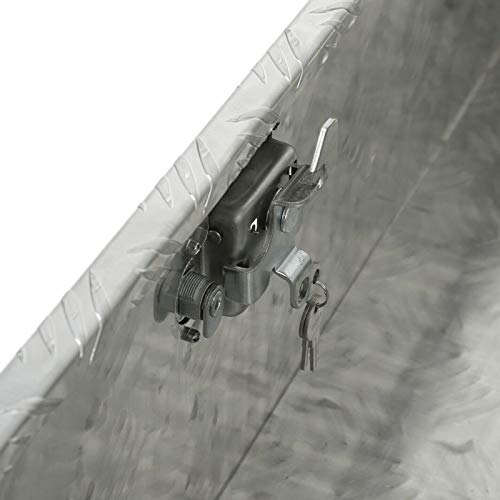 Blackhorse-Racing 39 X 13 X 10 Inch Aluminum Truck Trailer Tool Box Chest Box Pickup Underbody Truck Bed Storage Toolbox Rv Storage Organizer With Side Handle, Lock & 2 Keys - Silver #TOP7