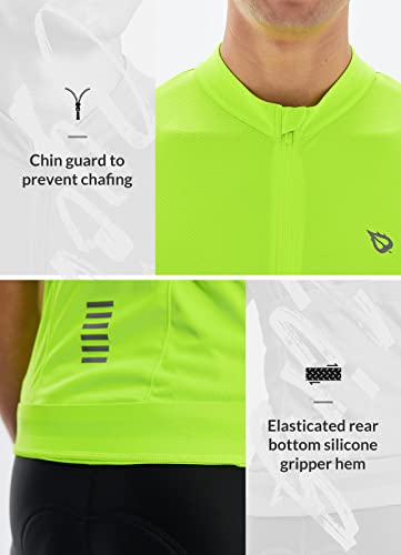 BALEAF Men's Cycling Jersey Bike Shirt Short Sleeve Full Zip Pockets Tops Bicycle Biking Breathable Reflective UPF 50+ - Image 7