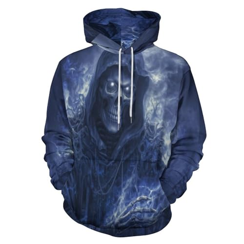 Sweat à capuche streetwear homme motif fantastique imprimé 3D vestes amples automne