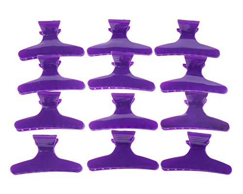 Amazing Value And Quality Hair Styling Set Kit With 12pcs Purple Sectioning Section Style Hairdos Butterflies Butterfly Clips Clamps Clasps Claws