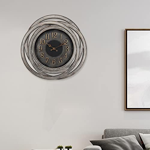 Horloge murale ronde étanche grand format avec trotteuse