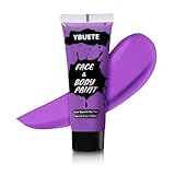YBUETE Light Purple Face Body Paint, Professional Paint for Halloween Cosplay Costume Party, Full-coverage Multi-Color Cream Makeup Blendable Body Painting for Adults Halloween Cosplay SFX Makeup