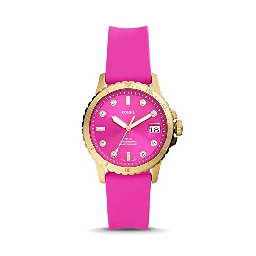 Fossil Reloj para mujer Fb-01 Movimiento cuarzo/3 manecillas Fecha caja 36mm con correa de silicona ES5290