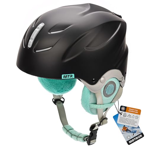 Kask narciarski Kask snowboardowy dla Dzieci damski damski dorosłych Ochronny Narciarstwo Certyfikowane Bezpieczeństwo Profesjonalne Nauszniki Sportowe Zimowe Meteor