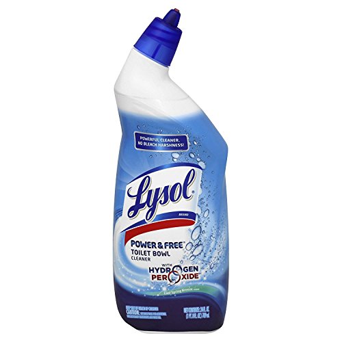Image of LysolPower and Free Toilet Bowl Cleaner with Hydrogen Peroxide Cool Spring Breeze Scent, 24 Ounce (Pack of 6)