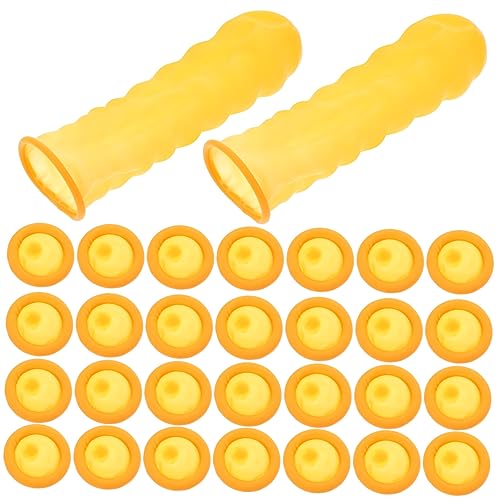 HOLIDYOYO Finger Covers XL 100pcs Latex Finger Protectors Joint Sleeve for Industrial Use