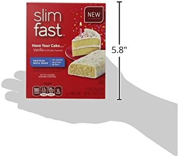 SlimFast Meal Replacement Bars, Have Your Cake Vanilla, 45 Grams, 5 Count