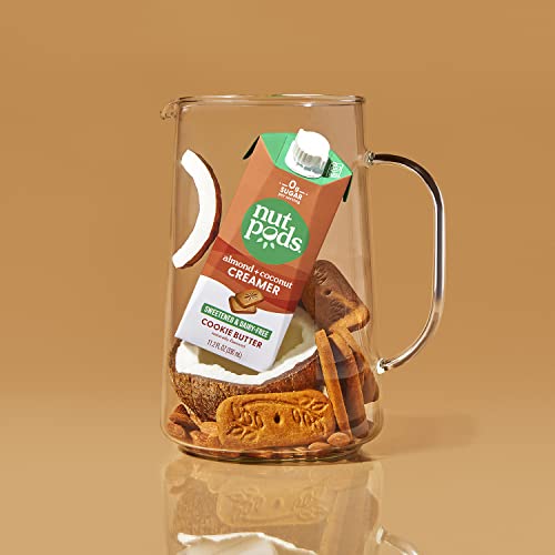 Nutpods Sweetened Cookie Butter Keto Coffee Creamer - Sweetened Non Dairy Creamer With Zero Sugar - 5 Calories And Zero Net Carbs Per Serving Gluten Free, Non-Gmo, Vegan, Sugar Free, Kosher (12-Pack) #TOP4