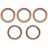 CQSPMOTO 5Pcs Pit Dirt Bike Exhaust Crush Gasket for Honda CG125 150cc 200cc Motorcycle Exhaust Muffler Pipe Gaskets for Pit Dirt Motorbike ATV Quad 4 Wheeler (30mm ID 40mm OD)