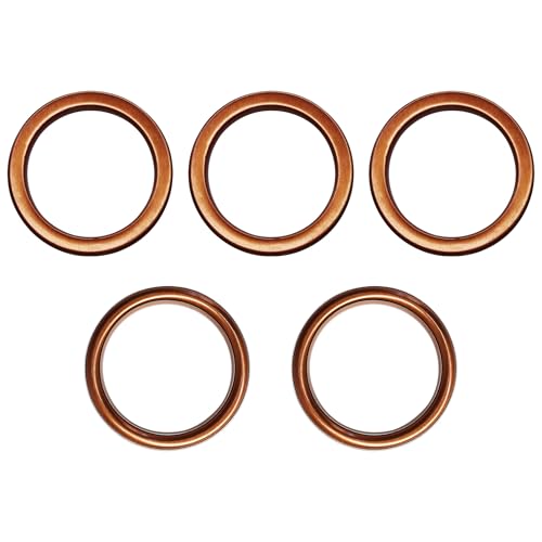 CQSPMOTO 5Pcs Pit Dirt Bike Exhaust Crush Gasket for Honda CG125 150cc 200cc Motorcycle Exhaust Muffler Pipe Gaskets for Pit Dirt Motorbike ATV Quad 4 Wheeler (30mm ID 40mm OD)