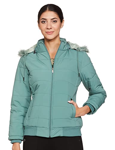 Image of Qube By Fort Collins Women's Puffer Jacket with Ribbed Hem - Trendy Lightweight Winter Wear for Casual & Street Style
