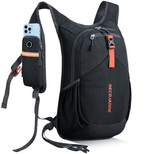 BECOJADDE 20L Foldable Hiking Backpack Black