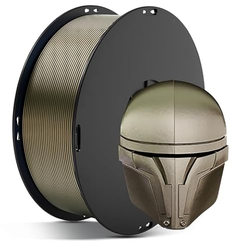 ANYCUBIC PLA Metal Filament 1.75mm, Shiny Adjustable Luster 3D Printer Metallic PLA Filament, Durable & Impact-Resistant,+/- 0.02mm Accuracy, Print with Most FDM 3D Printer,1KG Spool, Metal Champaign