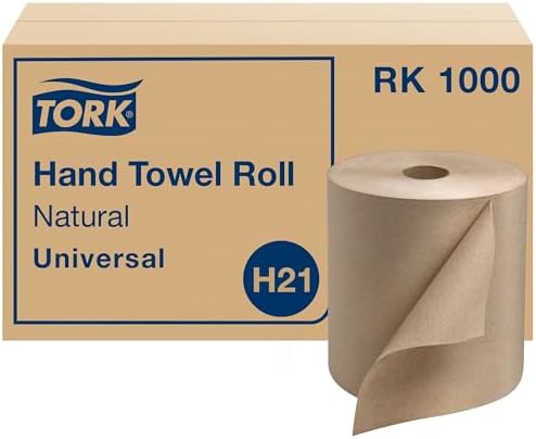 Tork Paper Hand Towel Roll Natural H21, Universal, 100% Recycled Fiber, 6 Rolls x 1000 ft, RK1000