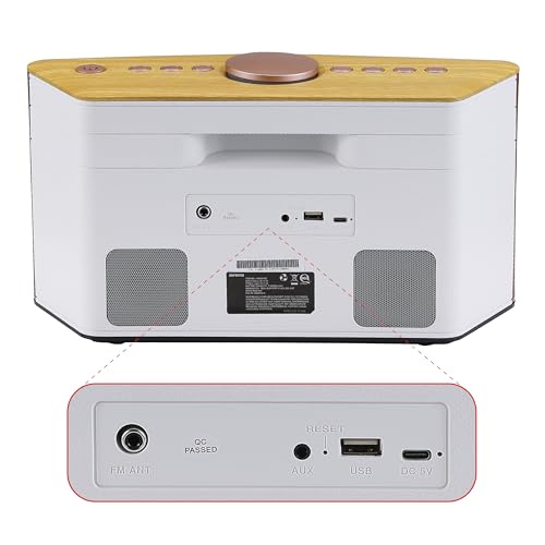 Image of Aiwa Exos 5 Wireless Speaker - Unleash Powerful Sound and Versatile Connectivity On-The-Go Experience Bluetooth Freedom, FM Radio, Clock, 20W RMS, LCD Display, and Alarm Clock Functionality