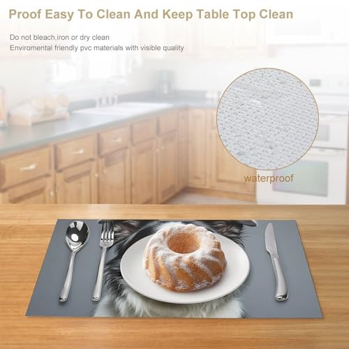 Sets de table Border Collie étanches pour vos repas en terrasse - 5