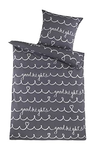 PremiumShop321 Exclusiv Renforce Bettwäsche Baumwolle Goodnight 135x200 / 80x80