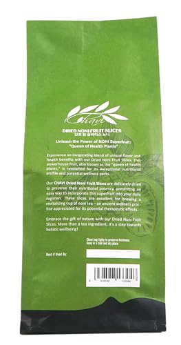 chavi dried noni slides - 500 gram  176 oz  great for making noni juice or tea  abundant antioxidants and amino acids  improves immunity amp antiageing