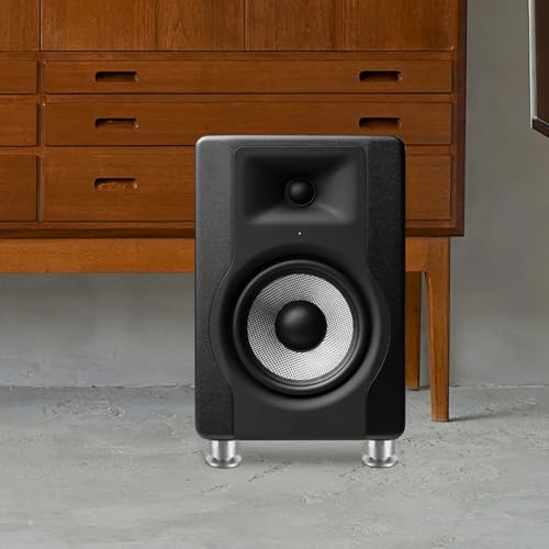 Supports pour enceinte hifi Alipis argentés de salon